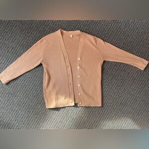 Women's Tan Cardigan Sweater